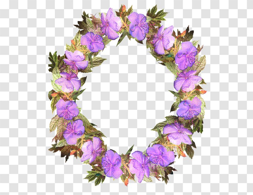 Wreath Lei Floral Design Purple - Lavender Transparent PNG