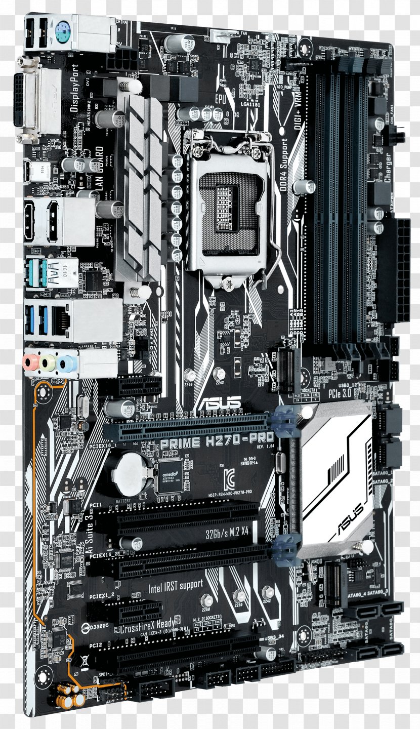 Intel Core LGA 1151 ASUS PRIME Z270M-PLUS Motherboard - Io Card Transparent PNG