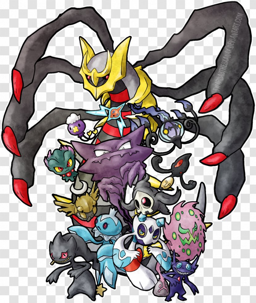 Haunter Pokémon Vrste Ghost Arceus - Mythical Creature - Xanax Transparent PNG