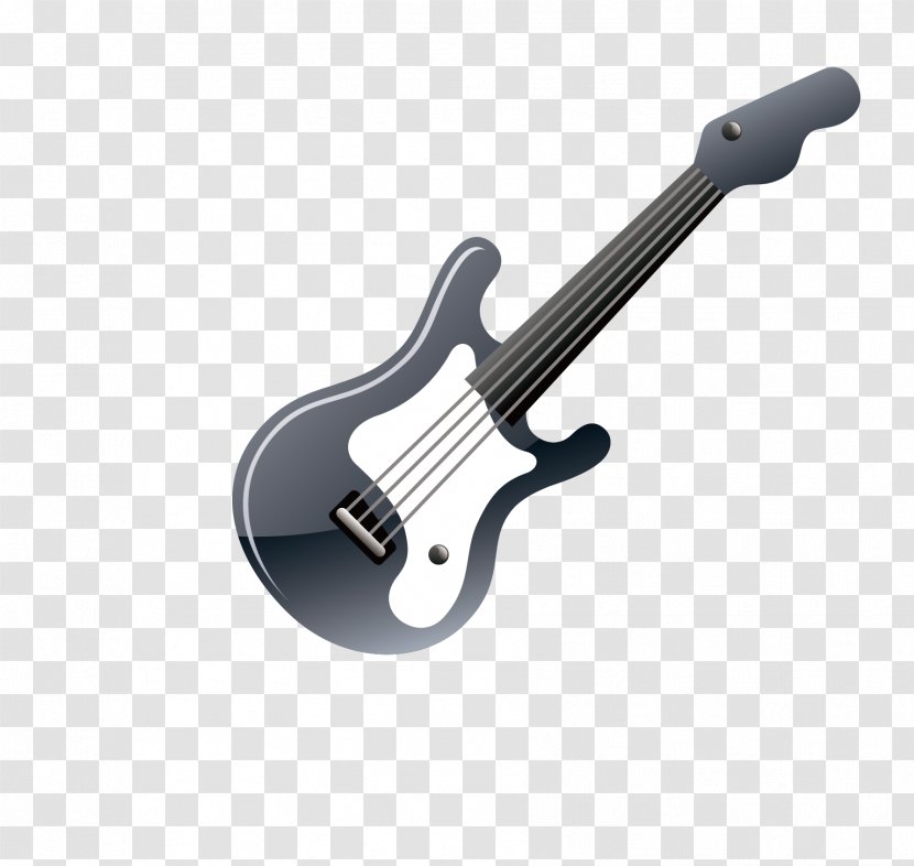 Bass Guitar Electric Illustration - Silhouette - Gray Violin Photos Transparent PNG