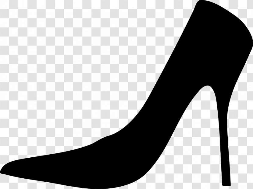 High-heeled Shoe Stiletto Heel Clip Art - Heart - Black Canvas Shoes Transparent PNG