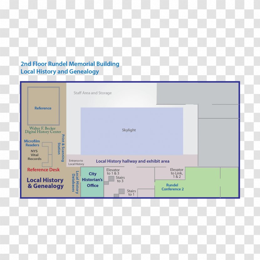 Rundel Memorial Library Rochester Public Genealogy - Diagram - 2nd Avenue Transparent PNG