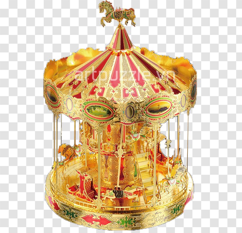 Jigsaw Puzzles Carousel Puzz 3D Metal - Building - Merry-go-round Transparent PNG