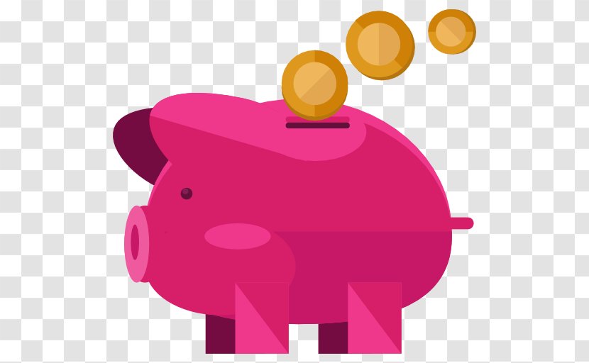 Saving Finance Money Icon - Credit Card - Cartoon Piggy Bank Transparent PNG