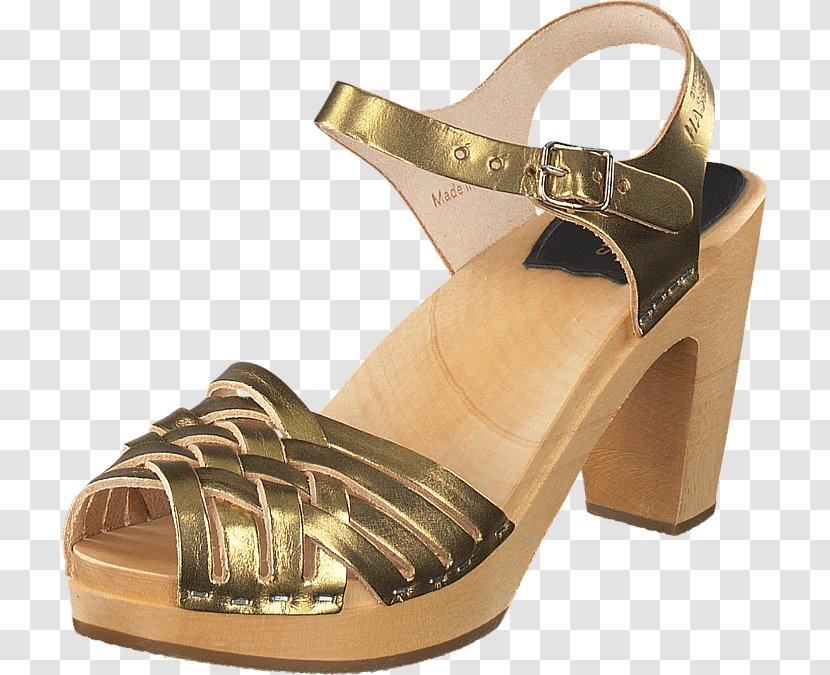 High-heeled Shoe Gold Sandal Leather - Shop Transparent PNG