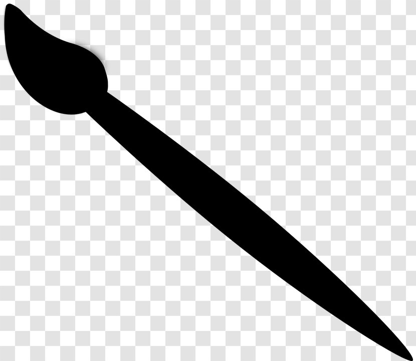 Arrow - Black And White - Brush Transparent PNG