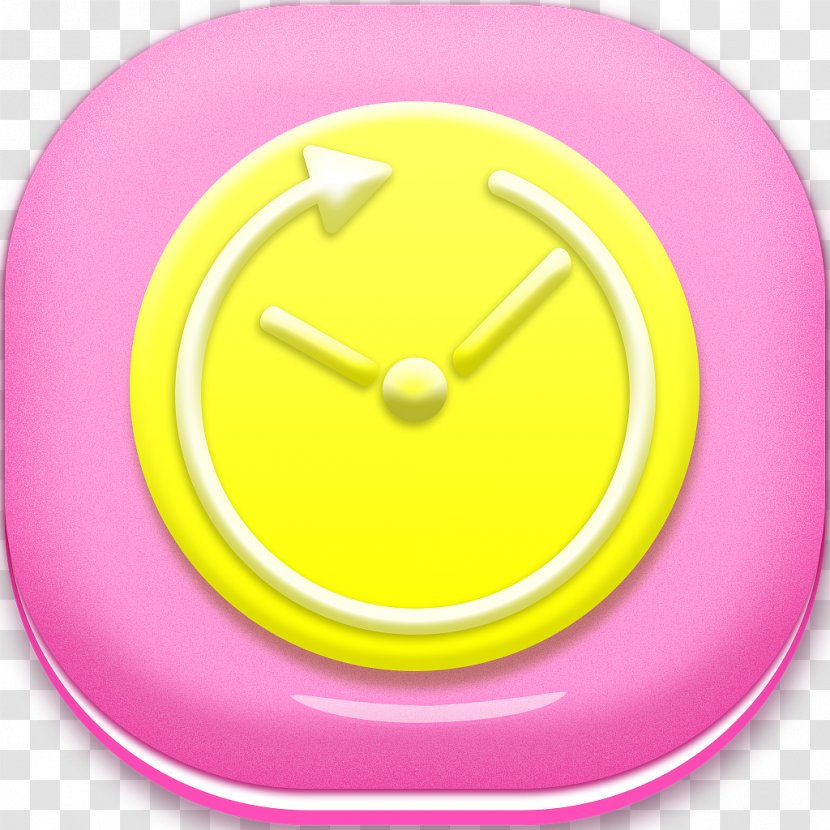 Smiley Alarm Clocks Product Design Font - Pink - Breeze Icon Transparent PNG
