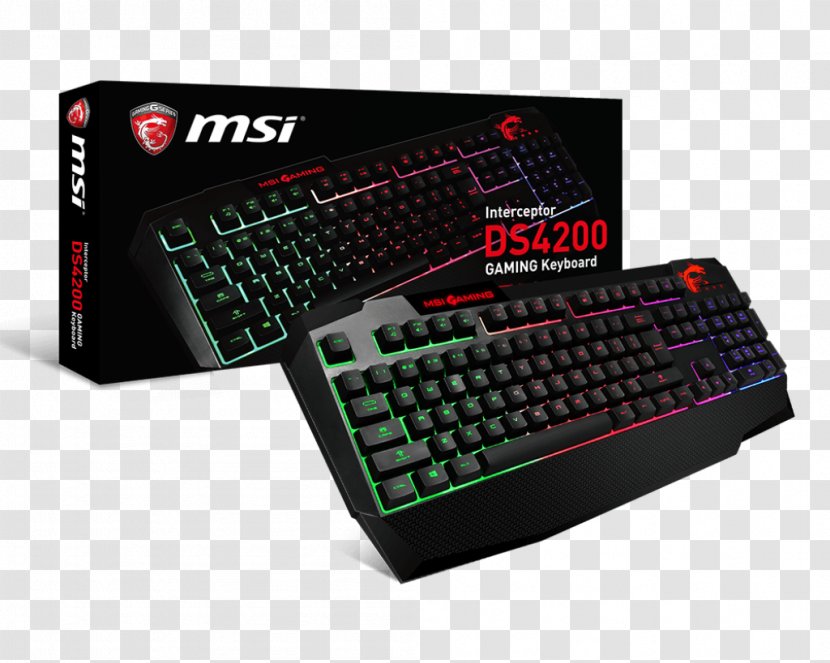Computer Keyboard MSI Gaming Keypad Backlight Transparent PNG