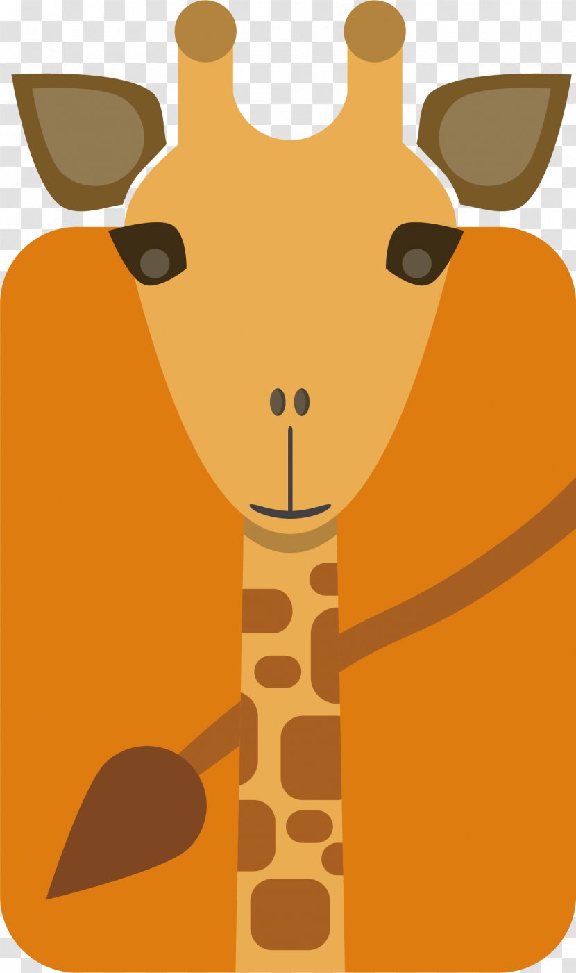 Northern Giraffe Illustration - Organism - Avatar Vector Transparent PNG