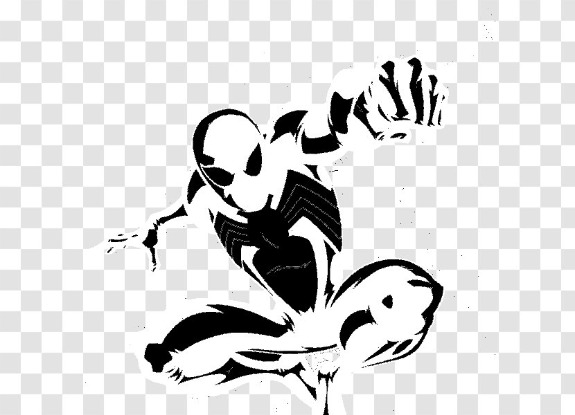 Drawing Line Art Graphic Design Clip - Watercolor - Black Spiderman Transparent PNG