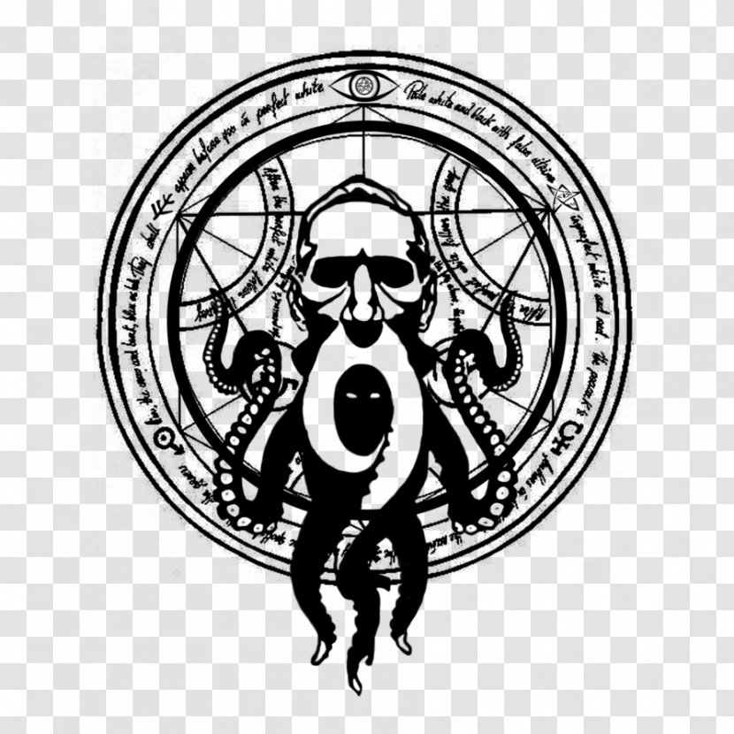 Esoteric Order Of Dagon Logo Arkham Cthulhu - Black And White - Whitechapel Transparent PNG