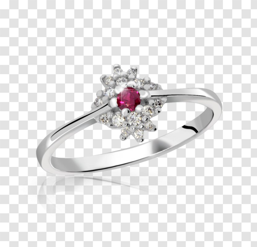 Ruby Earring Diamond Gold - Wedding Ring Transparent PNG