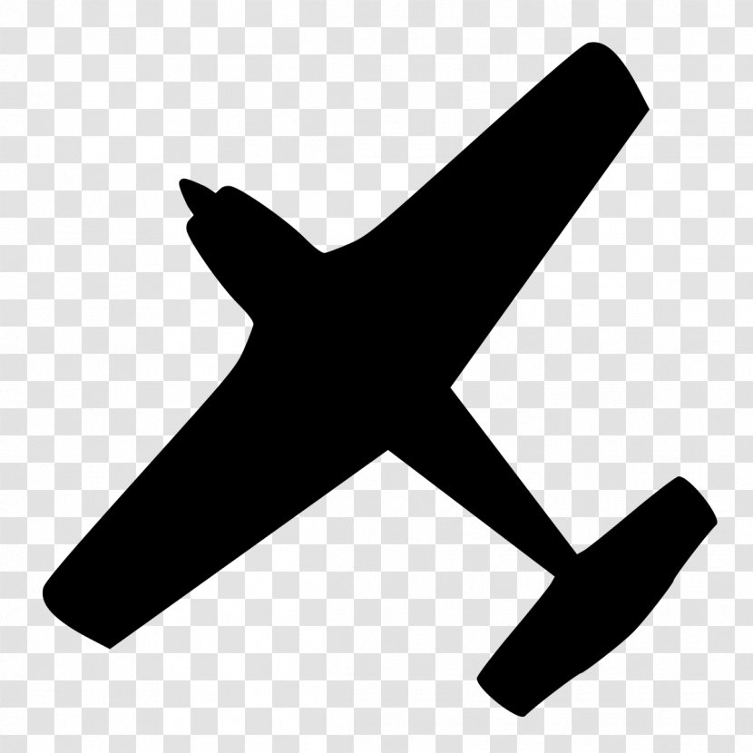 Airplane Aircraft Propeller Helicopter Clip Art - Black And White Transparent PNG