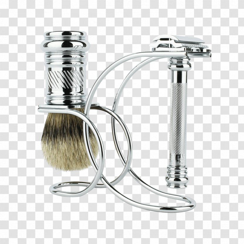 Shave Brush Shaving Merkur Safety Razor - Cream - Barber Pole Transparent PNG