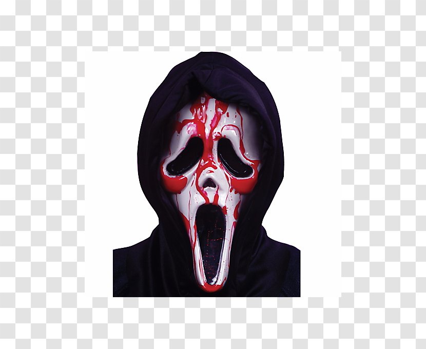 Ghostface Scream Mask Halloween Costume Theatrical Blood - Skull Transparent PNG