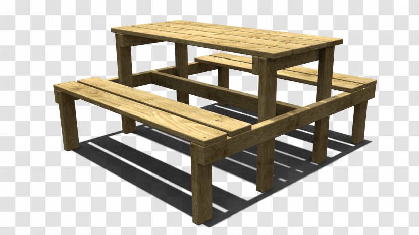 Table Bench - Outdoor - Picnic Top Transparent PNG