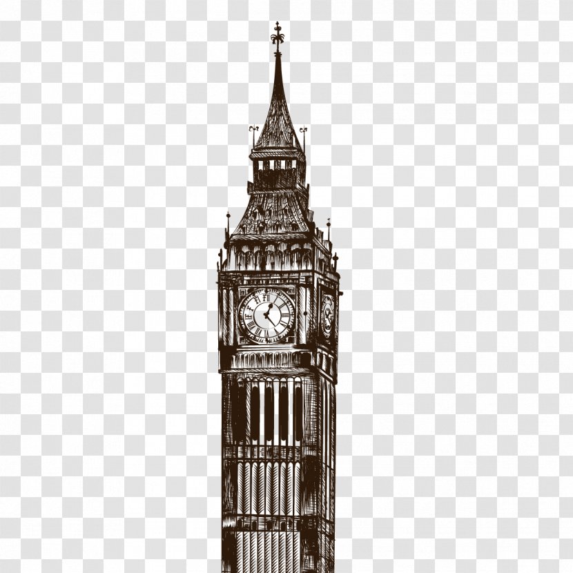 Big Ben Clock Tower Euclidean Vector Bell - Landmark Transparent PNG