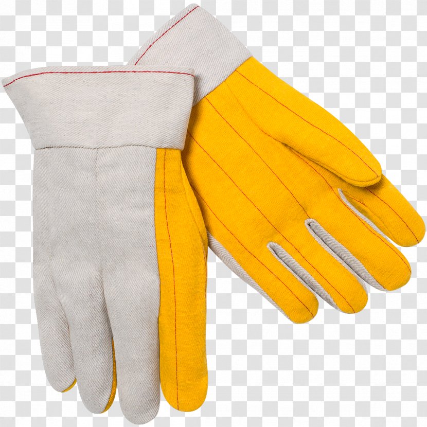 Glove Textile Cotton Polar Fleece Industry - Yellow - COTTON Transparent PNG