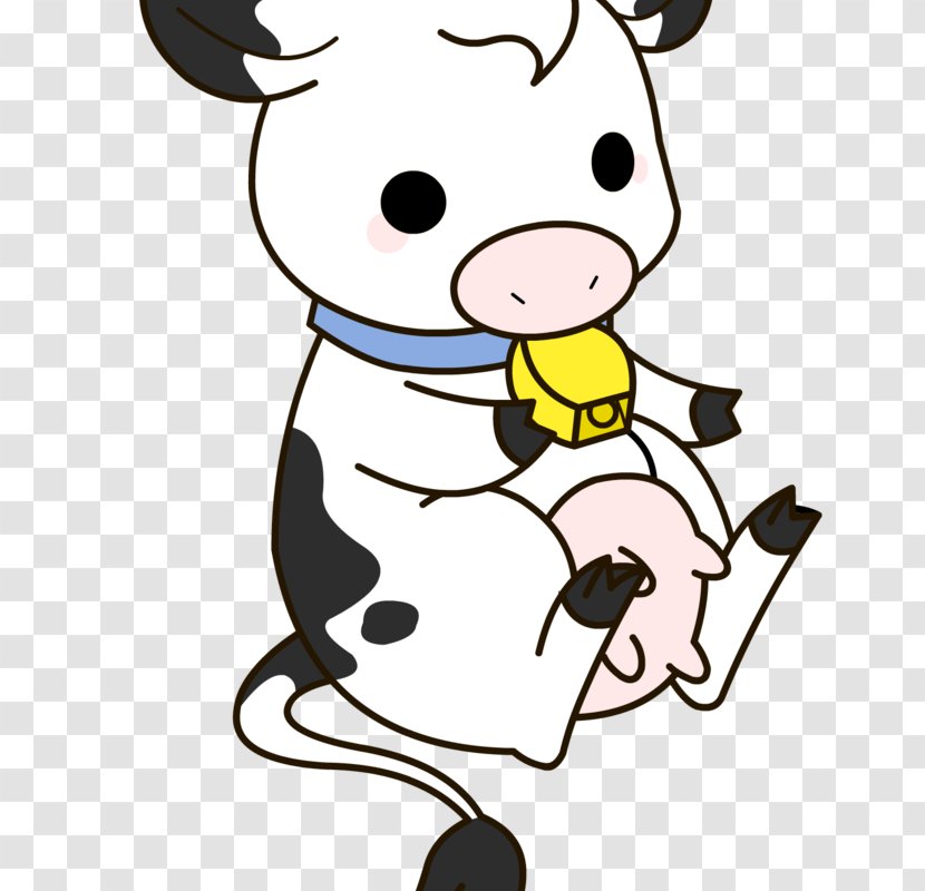 Cattle Calf Sticker Ox Drawing - Cartoon - Animated Cows Transparent PNG