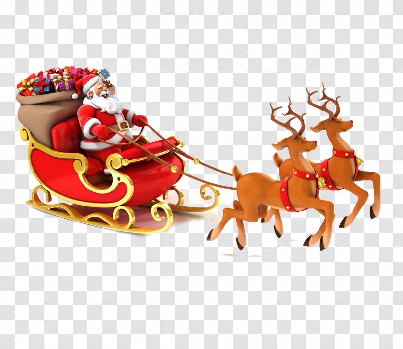 Santa Claus Reindeer Christmas Tree Wish - Deer - Creative Transparent PNG