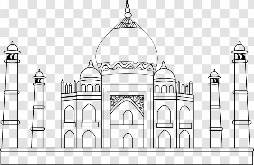 Taj Mahal Drawing Clip Art - Symmetry Transparent PNG