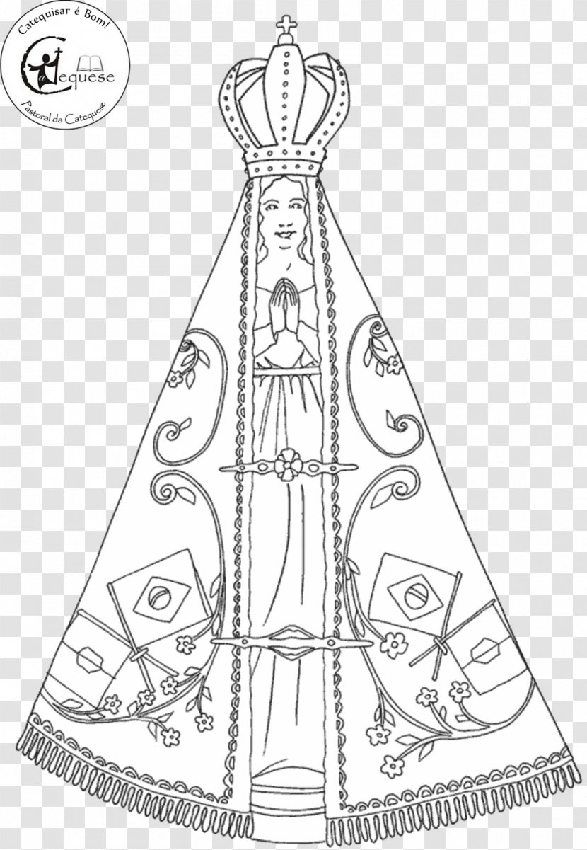 Our Lady Of Aparecida Mediatrix All Graces Drawing Painting - Dress Transparent PNG
