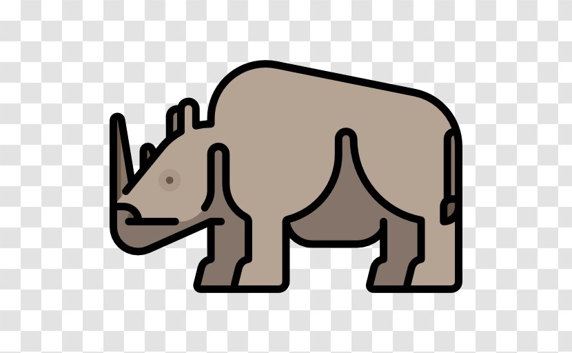 Clip Art Carnivores Mammoth Black Elephant - Elephants And Mammoths - Rhinoceros Transparent PNG