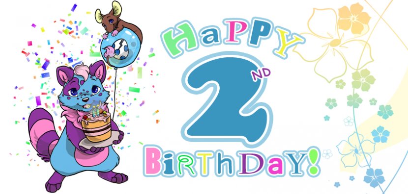 Birthday Clip Art - 2 Year Old Cliparts Transparent PNG