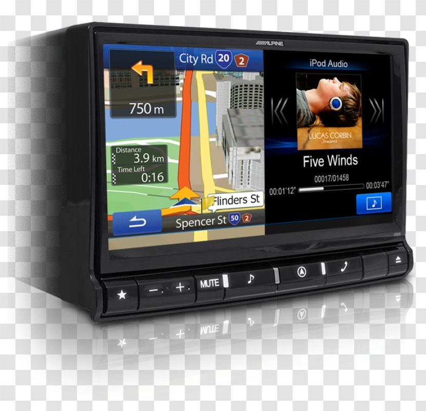Display Device Car Alpine Electronics GPS Navigation Systems Fiat Ducato - Electronic Transparent PNG