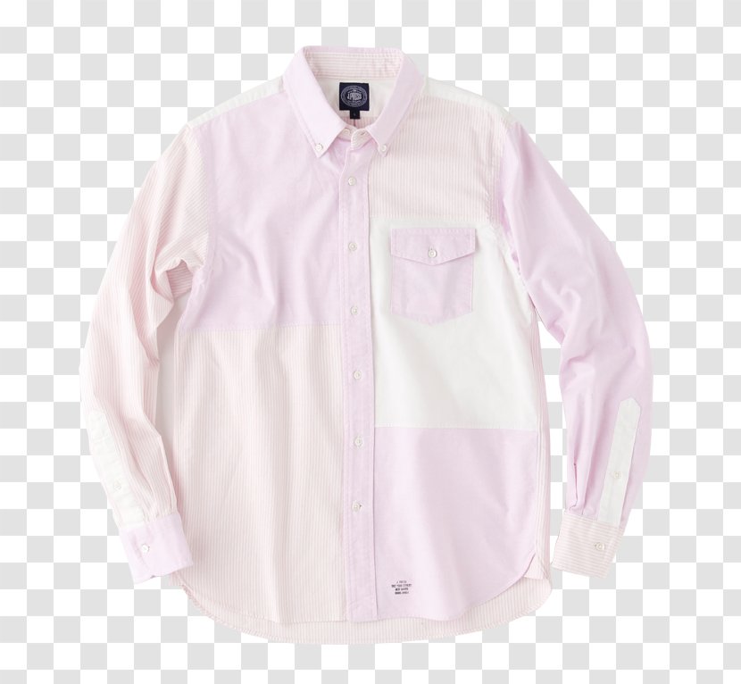 Dress Shirt Blouse Collar Sleeve Button - Pink Transparent PNG