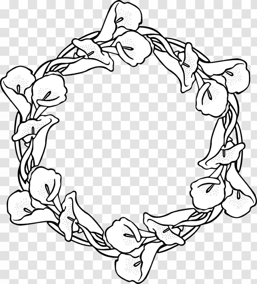 Wreath Garland Coloring Book Drawing Clip Art - Handicraft - 8 March Floral Design Transparent PNG