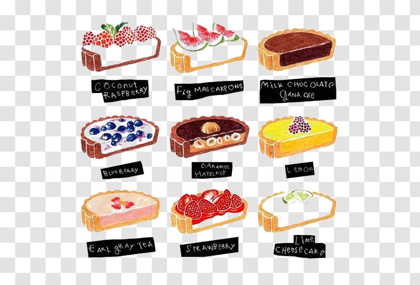 Coffee Tart Drawing Food Illustration - Cartoon Cake Transparent PNG