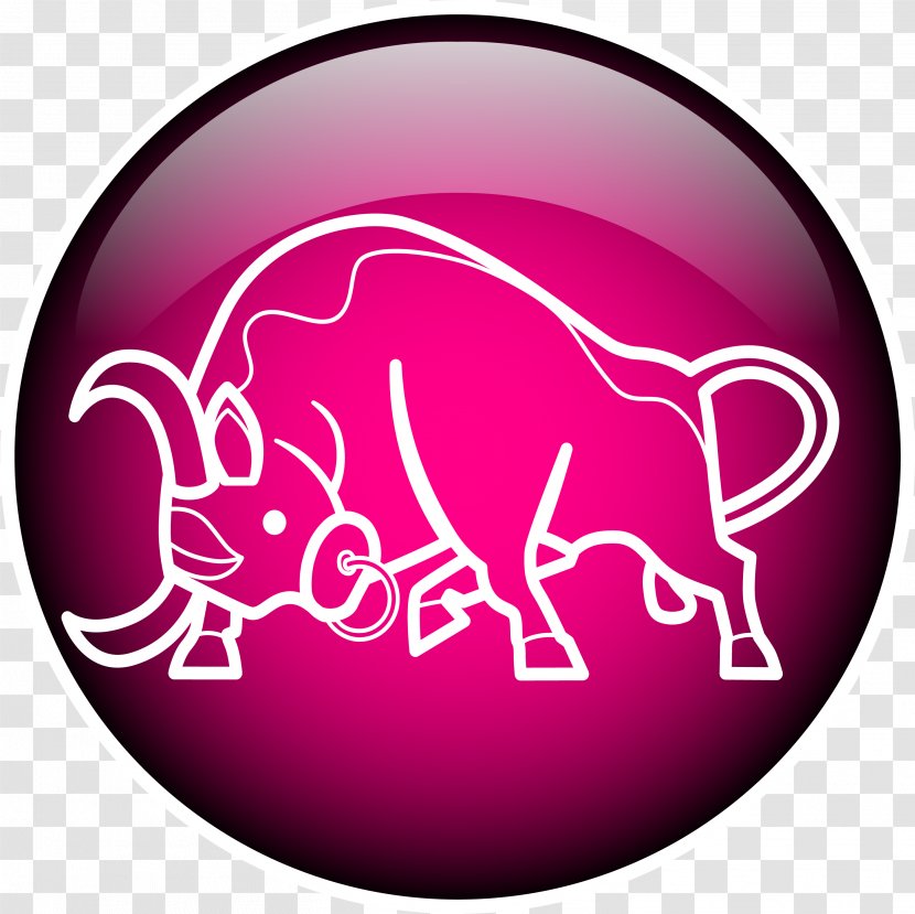 Logo Taurus Purple - Pink - Lines Transparent PNG