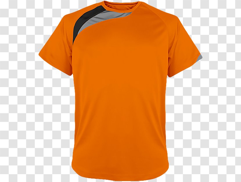 T-shirt Orange Sportswear Clothing - Shoulder Transparent PNG