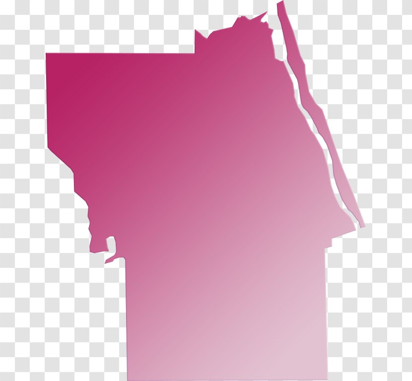 Flagler County, Florida Map Clip Art - Purple - Pink Transparent PNG