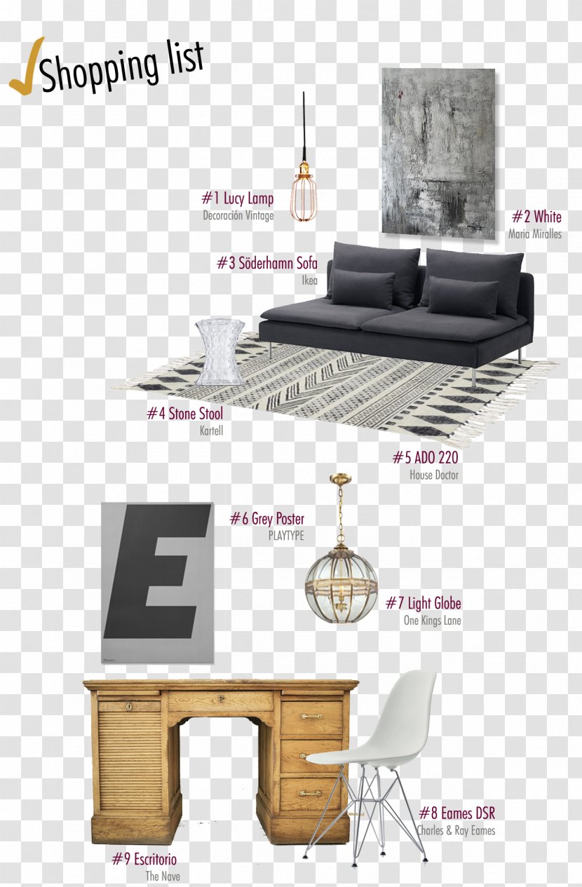 Angle Font - Table - Shopping List Transparent PNG