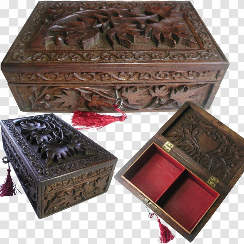 Wooden Box Anglo-Indian Cigar Wood Carving - Anglo - WOOD BOX Transparent PNG