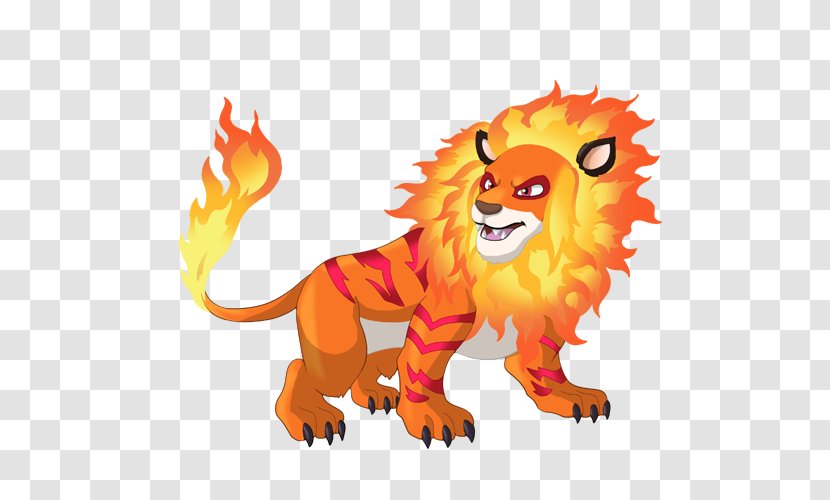 Lion Tiger Legend Monster Roar - Small To Medium Sized Cats - Fire Transparent PNG