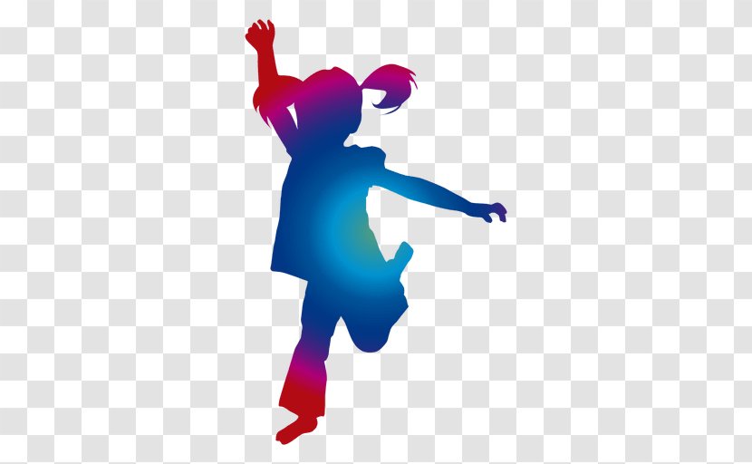Silhouette - Purple - Jumping Child Transparent PNG