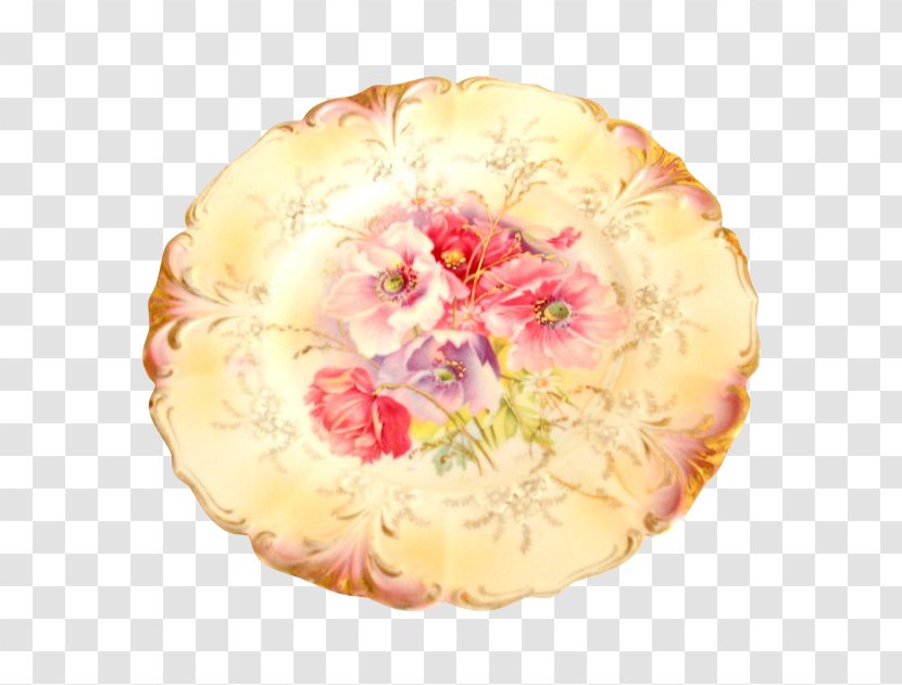 Petal Peach - Platter - Hand-painted Peony Transparent PNG