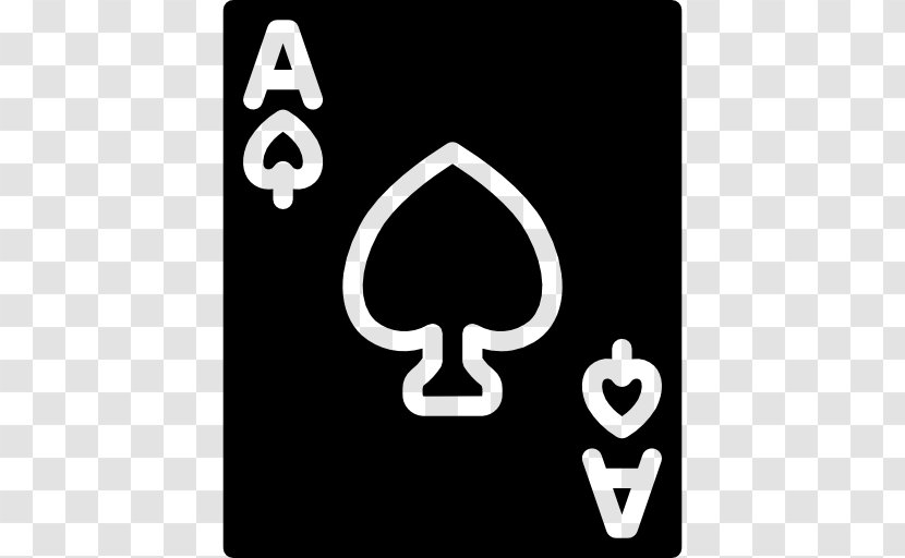 Black And White Signage Symbol - Ace Of Spades Transparent PNG