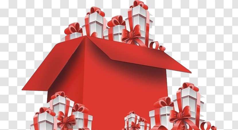 Gift Gratis Euclidean Vector - Red - Creative Box Transparent PNG