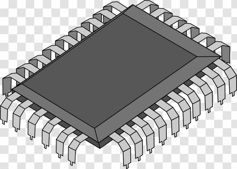 Integrated Circuits & Chips Clip Art - Microcontroller - Computer Circuit Board Transparent PNG