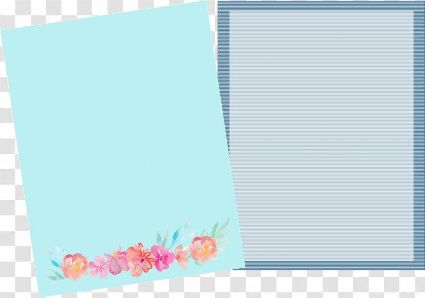 Paper Turquoise Teal Picture Frames Pattern - Stationary Transparent PNG