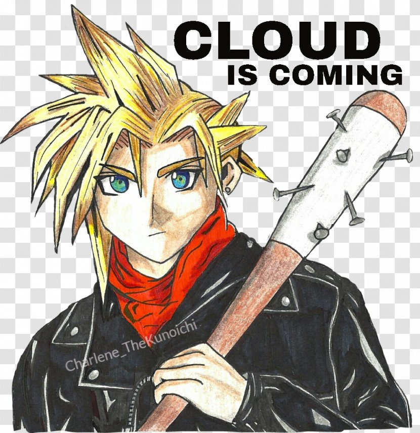 Final Fantasy VII Remake XIV Cloud Strife Negan - Heart - CLOUD DOODLE Transparent PNG