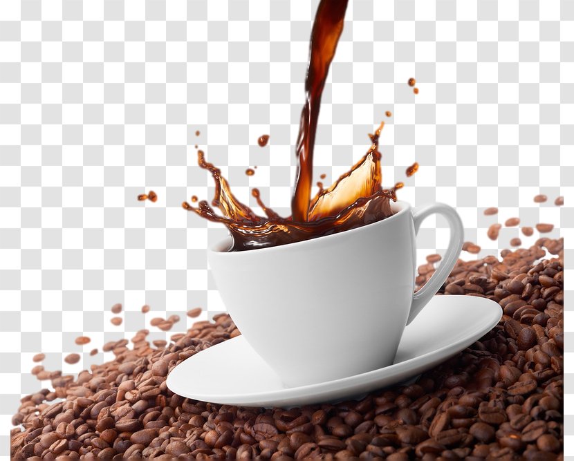 Coffee Energy Drink Cappuccino Latte Espresso - Cup - Splash Transparent PNG