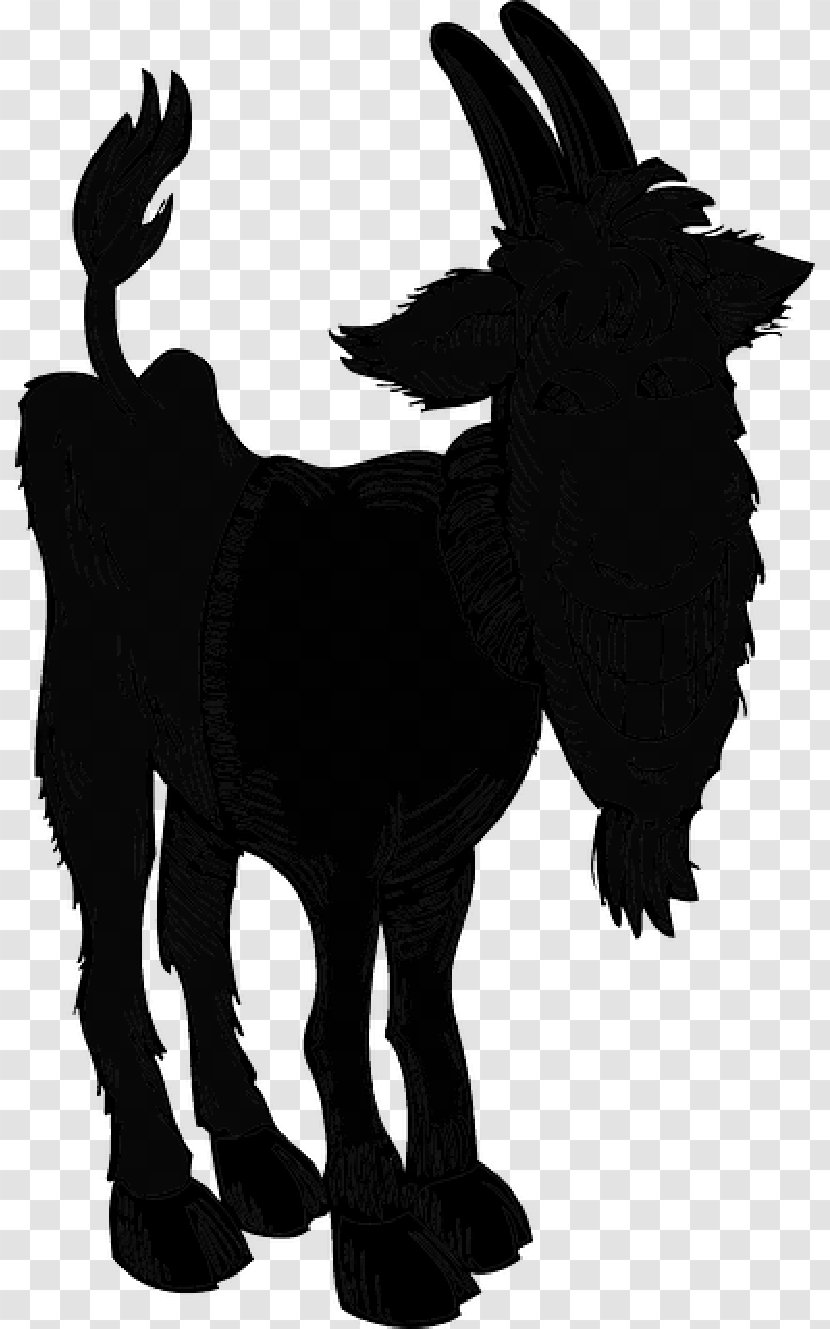 Goat Cartoon - Character - Livestock Blackandwhite Transparent PNG