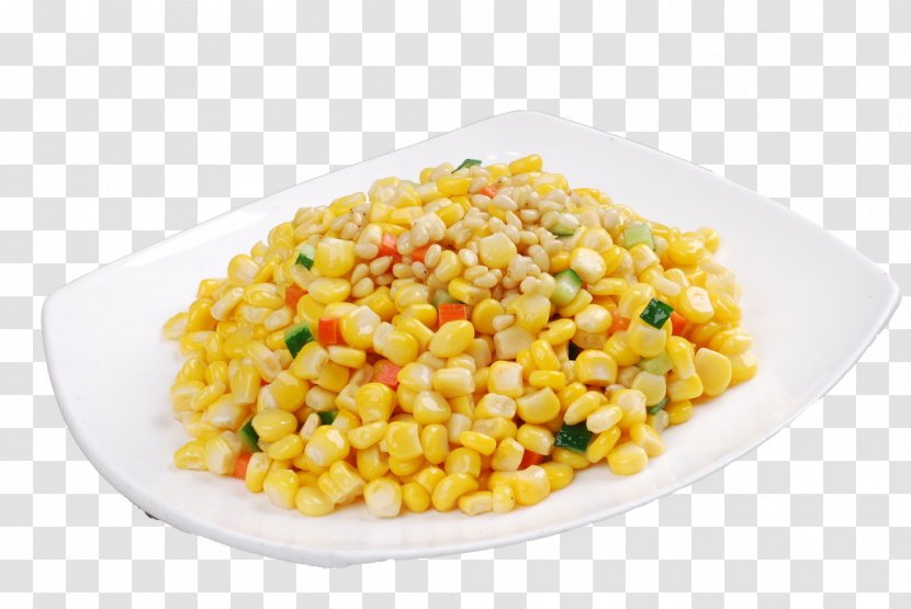 Chinese Cuisine Succotash New Fu Run Sweet Corn Food - Pine Nut Transparent PNG