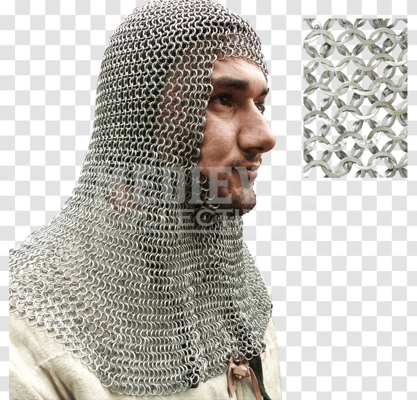 Middle Ages Mail Coif Hauberk Knight - Headgear Transparent PNG