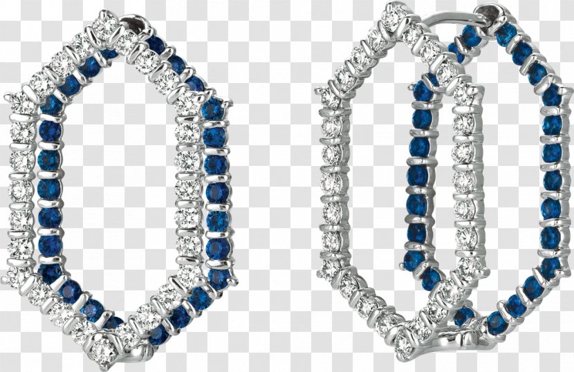 Sapphire Earring Diamond Jewellery Gemstone Transparent PNG